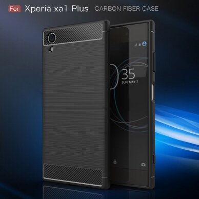 Sony Xperia XA1 PLUS juoda LYGCARBON nugarėlė 3