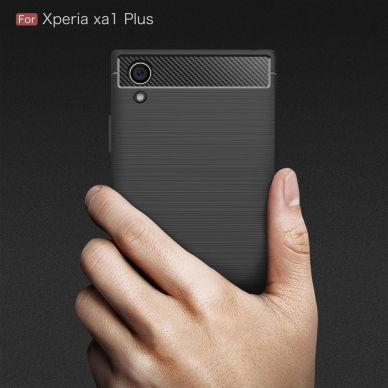 Sony Xperia XA1 PLUS juoda LYGCARBON nugarėlė 9