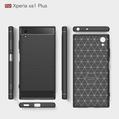 Sony Xperia XA1 PLUS juoda LYGCARBON nugarėlė 10