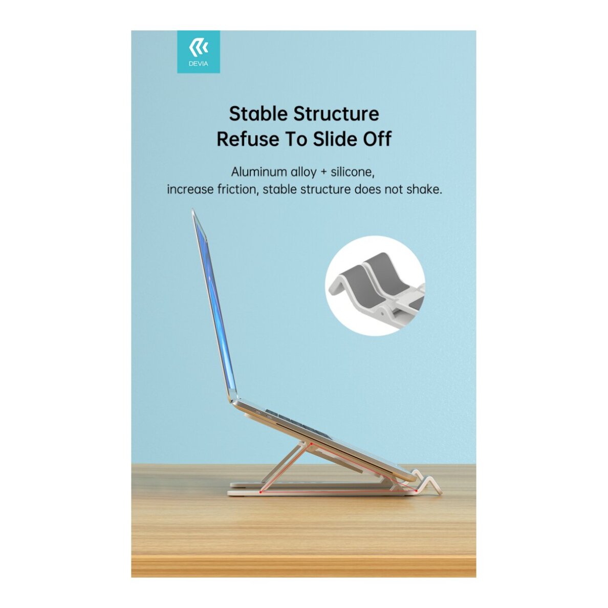 Sulankstomas stovas nešiojamam kompiuteriui/planšetui DEVIA KINTONE 6