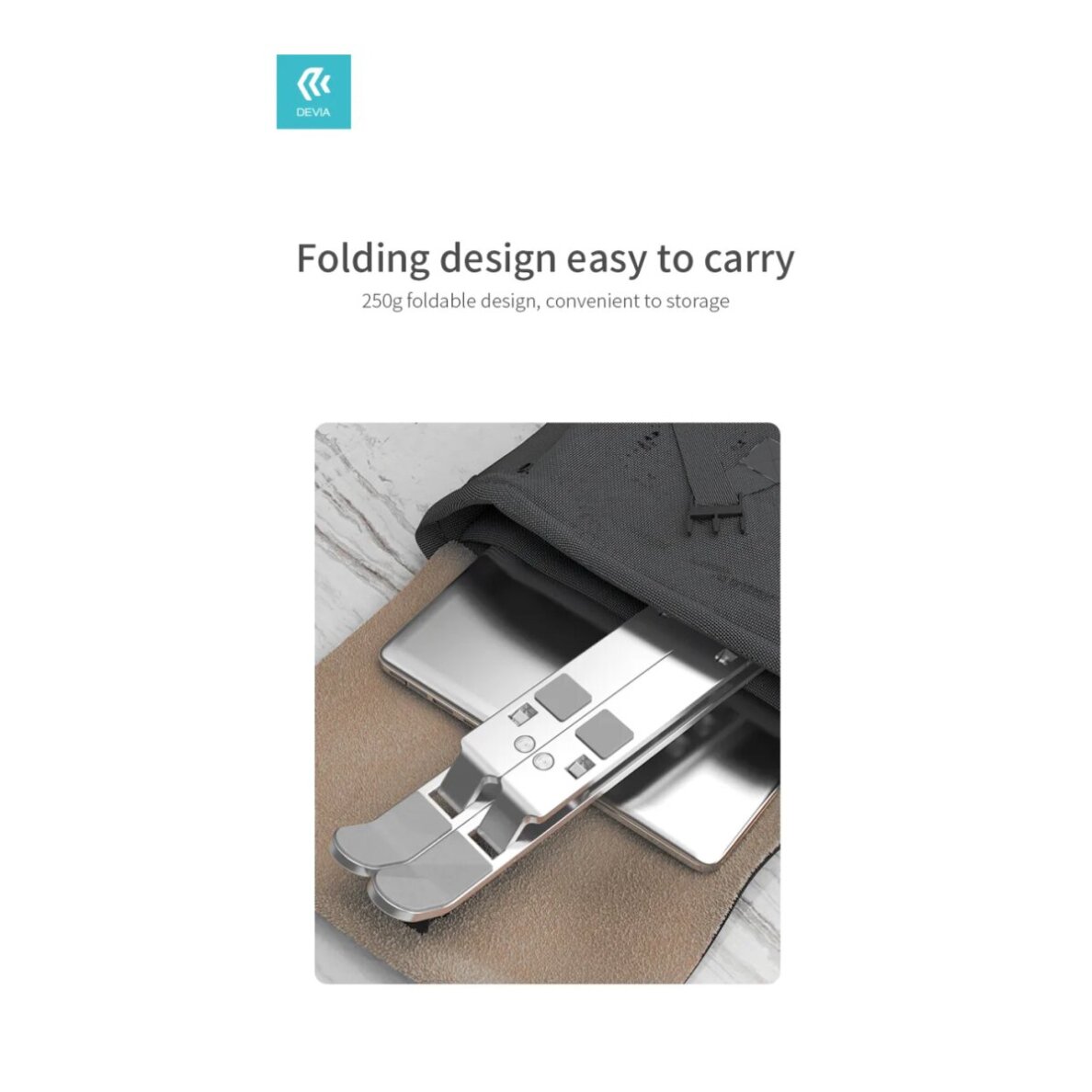 Sulankstomas stovas nešiojamam kompiuteriui/planšetui DEVIA PRO1 2