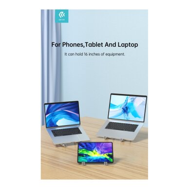 Sulankstomas stovas nešiojamam kompiuteriui/planšetui DEVIA KINTONE 3 Sulankstomas stovas nešiojamam kompiuteriui/planšetui DEVIA KINTONE 3