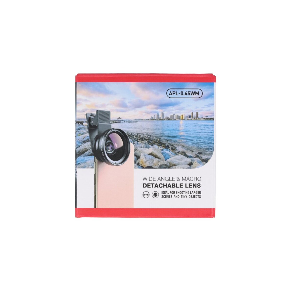 Telefono objektyvas Apexel 2in1 Macro + Wide angle rinkinys 3