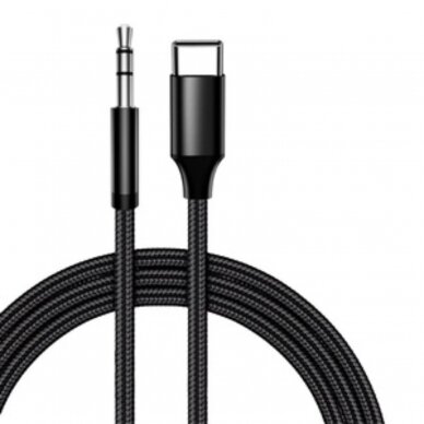 Type-C to 3.5mm AUDIO laidas juodas DEVIA