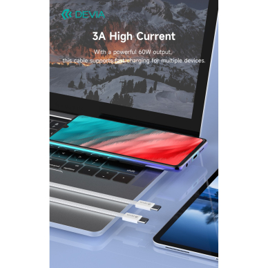 TYPE-C TO TYPE-C 60W Woven laidas DEVIA 4