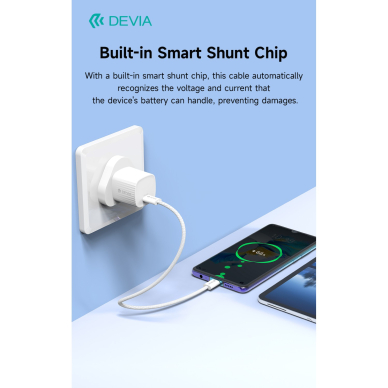 TYPE-C TO TYPE-C 60W Woven laidas DEVIA 1 TYPE-C TO TYPE-C 60W Woven laidas DEVIA 1