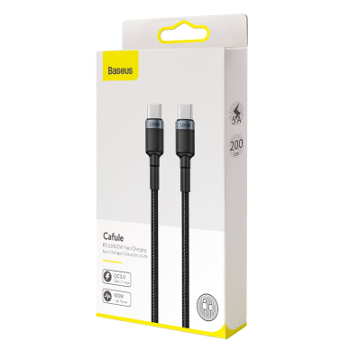 TYPE-C TO TYPE-C Baseus black-grey laidas 2m CATKLF-ALG1 100W 7
