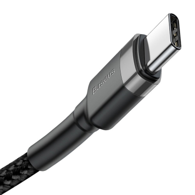 BASEUS TYPE-C TO TYPE-C PD 60W black-grey sustiprintas laidas CATKLF-HG1 2m. 6
