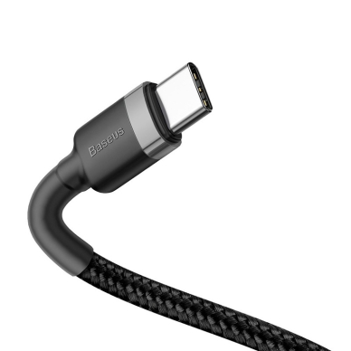 BASEUS TYPE-C TO TYPE-C PD 60W black-grey sustiprintas laidas CATKLF-HG1 2m. 7