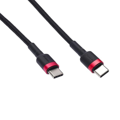 TYPE-C TO TYPE-C Baseus PD 60W black-red sustiprintas 1m laidas CATKLF-G91 1