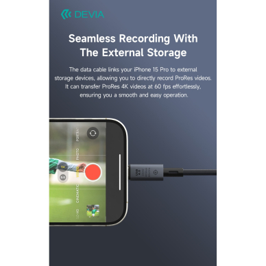 TYPE-C TO TYPE-C Extreme PD 240W 5A 40Gbs 8K 60Hz laidas DEVIA 9