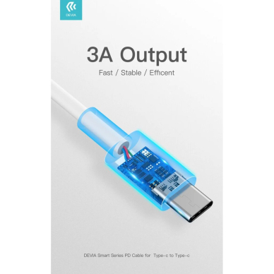 TYPE-C usb 2m laidas DEVIA 1