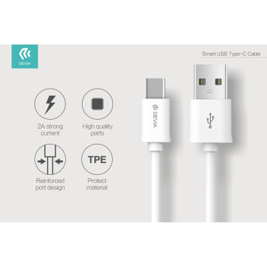 TYPE-C usb laidas DEVIA 3