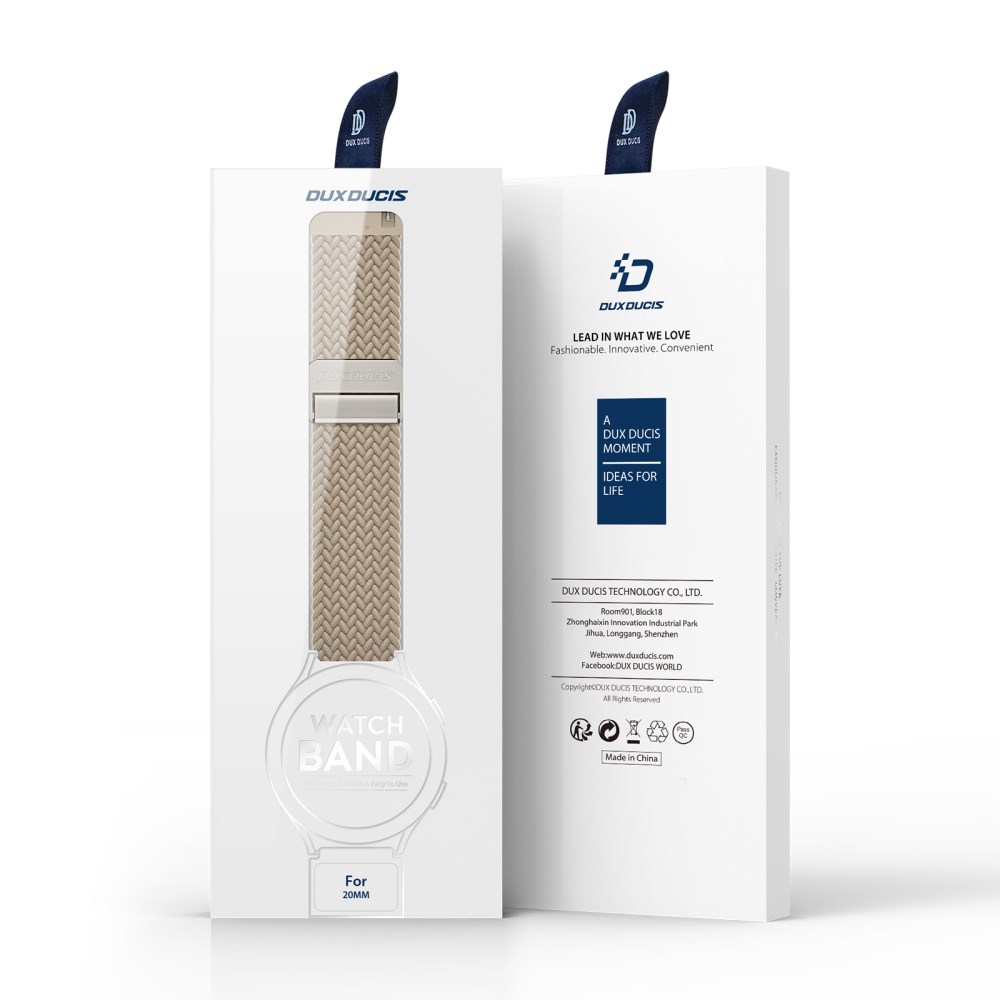 Universali beige DUX DUCIS Braided Nylon apyrankė 22mm 4
