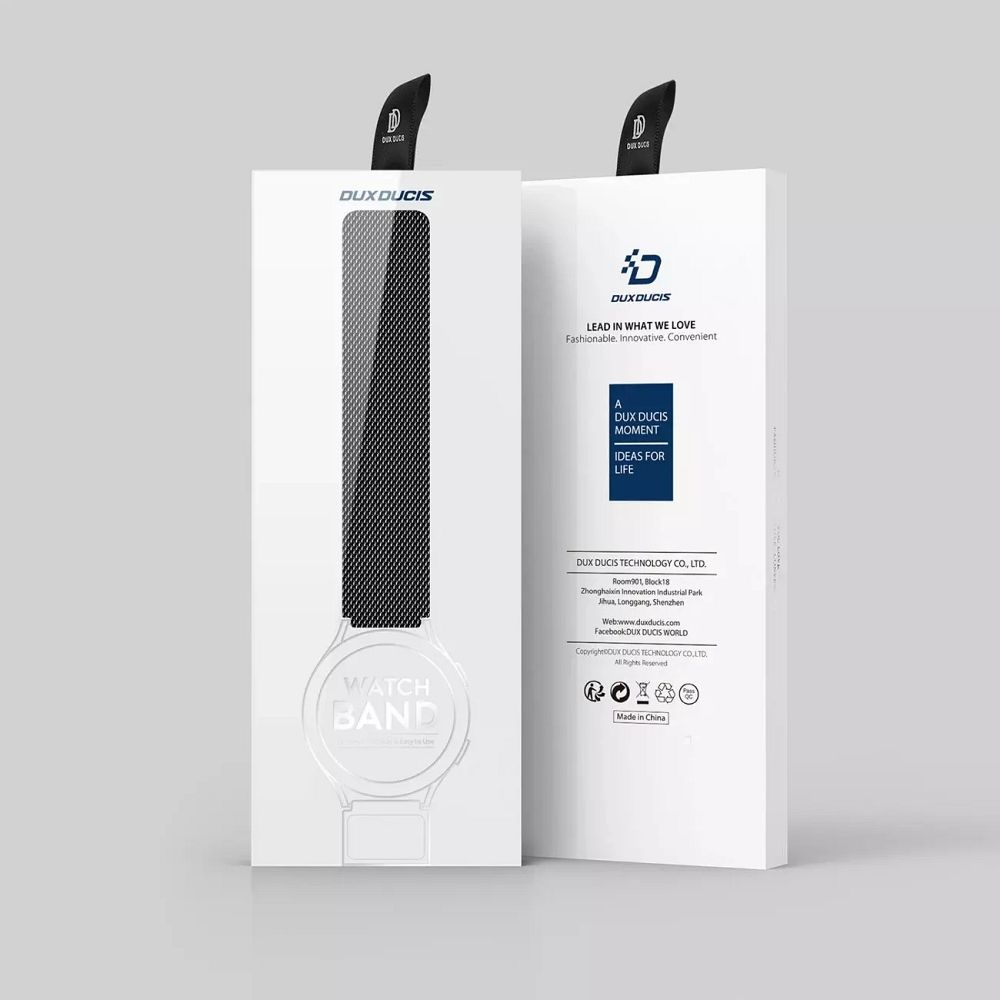 Universali DUX DUCIS Milanese stainless steel magnetic apyrankė 20mm black 10