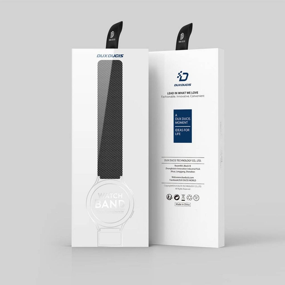 Universali DUX DUCIS Milanese stainless steel magnetic apyrankė 22mm black 10