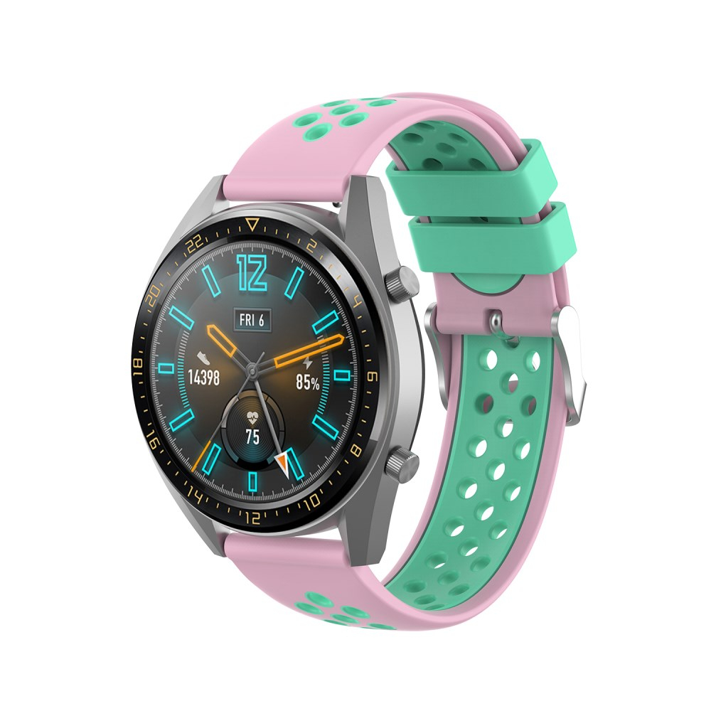 Universali silikoninė Sport 2 apyrankė rausva/žalia 22mm 4