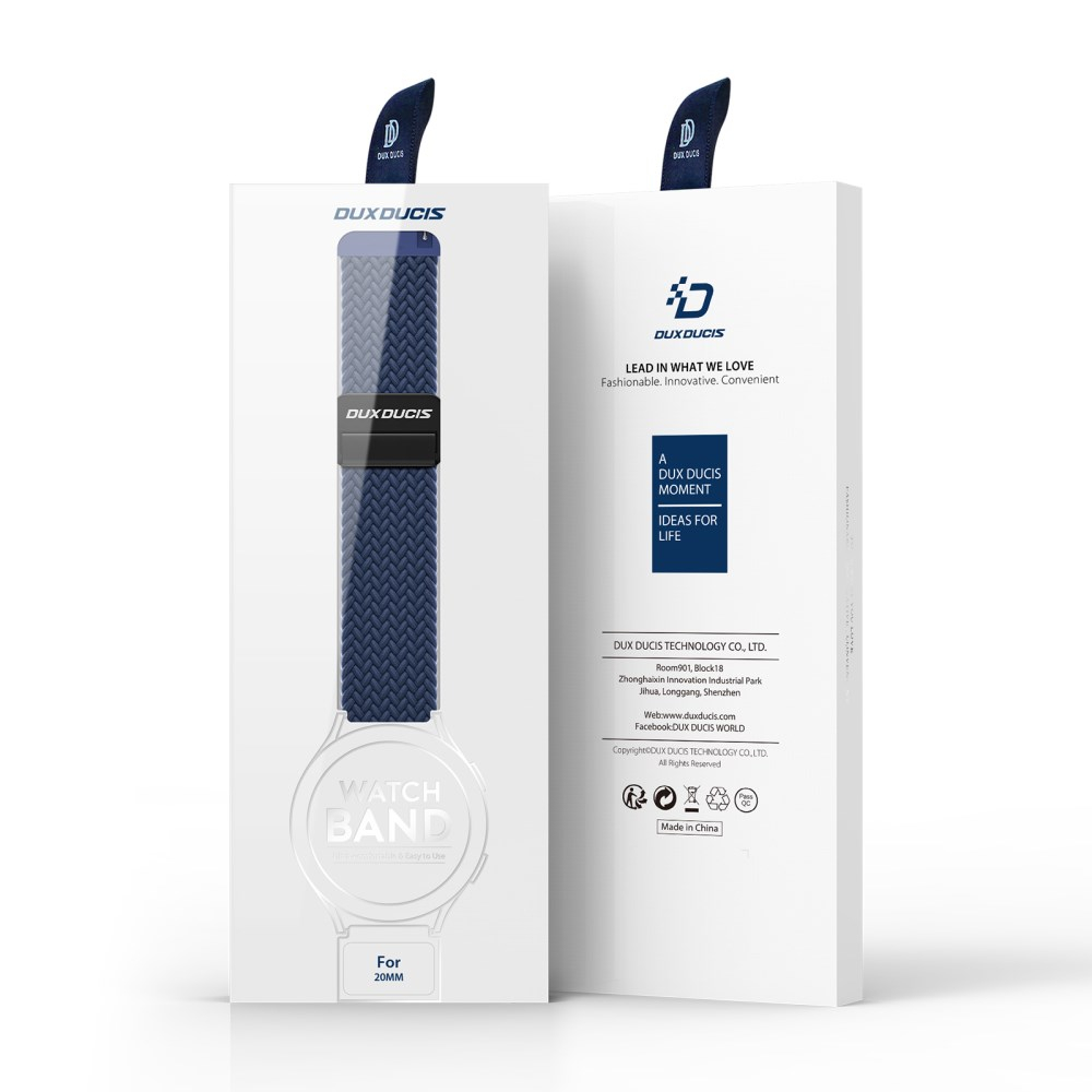 Universali storm blue DUX DUCIS Braided Nylon apyrankė 22mm 4