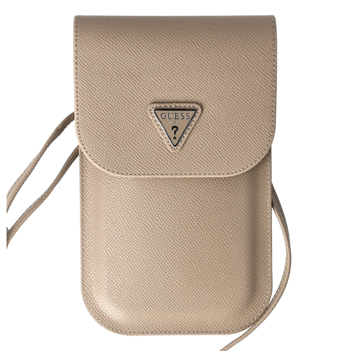 Universali beige GUESS įmautė - rankinė Grained Triangle Logo