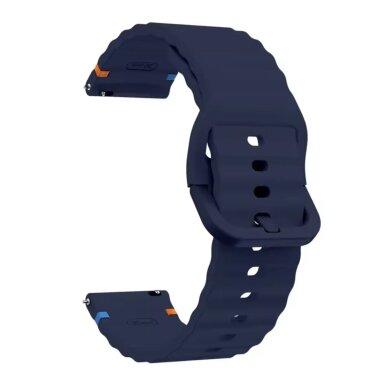 Universali silikoninė apyrankė Wave navy blue 22mm