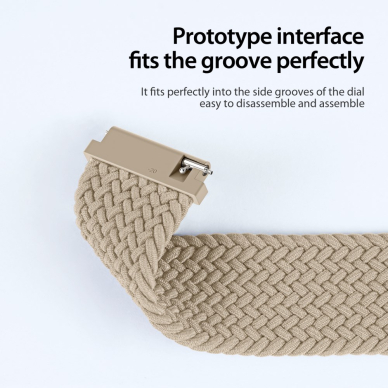 Universali beige DUX DUCIS Braided Nylon apyrankė 22mm 3