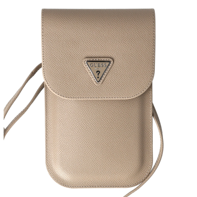 Universali beige GUESS įmautė - rankinė Grained Triangle Logo