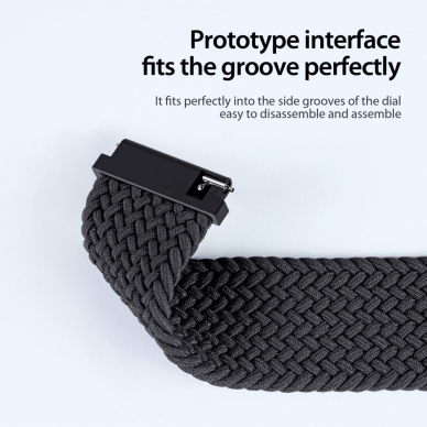Universali midnight DUX DUCIS Braided Nylon apyrankė 22mm 3