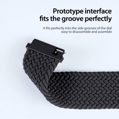 Universali midnight DUX DUCIS Braided Nylon apyrankė 22mm 3