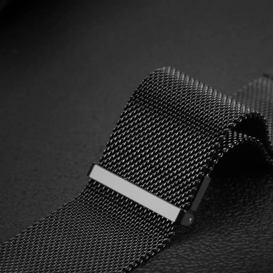 Universali DUX DUCIS Milanese stainless steel magnetic apyrankė 20mm black 3