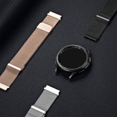 Universali DUX DUCIS Milanese stainless steel magnetic apyrankė 22mm black 5