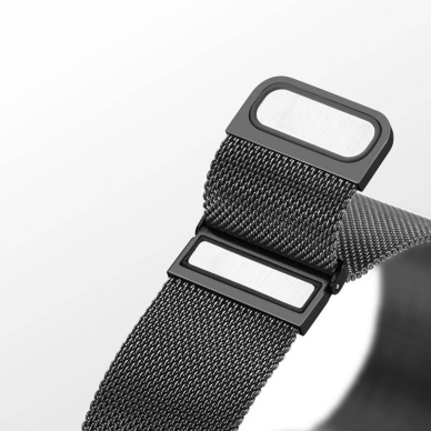 Universali DUX DUCIS Milanese stainless steel magnetic apyrankė 22mm black 2
