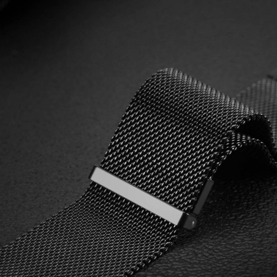 Universali DUX DUCIS Milanese stainless steel magnetic apyrankė 22mm black 4