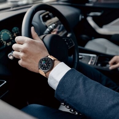 Universali DUX DUCIS Milanese stainless steel magnetic apyrankė 22mm gold 4