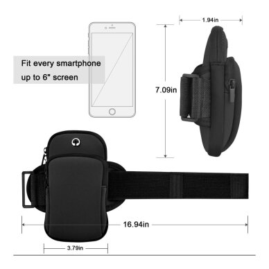 Universalus 6" black RUNNING Waterproof dėklas 1 Universalus 6" black RUNNING Waterproof dėklas 1