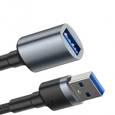 USB TO USB Baseus 3.0 pilkas sustiprintas laidas CADKLF-B0G 1