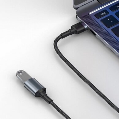 USB TO USB Baseus 3.0 pilkas sustiprintas laidas CADKLF-B0G 2