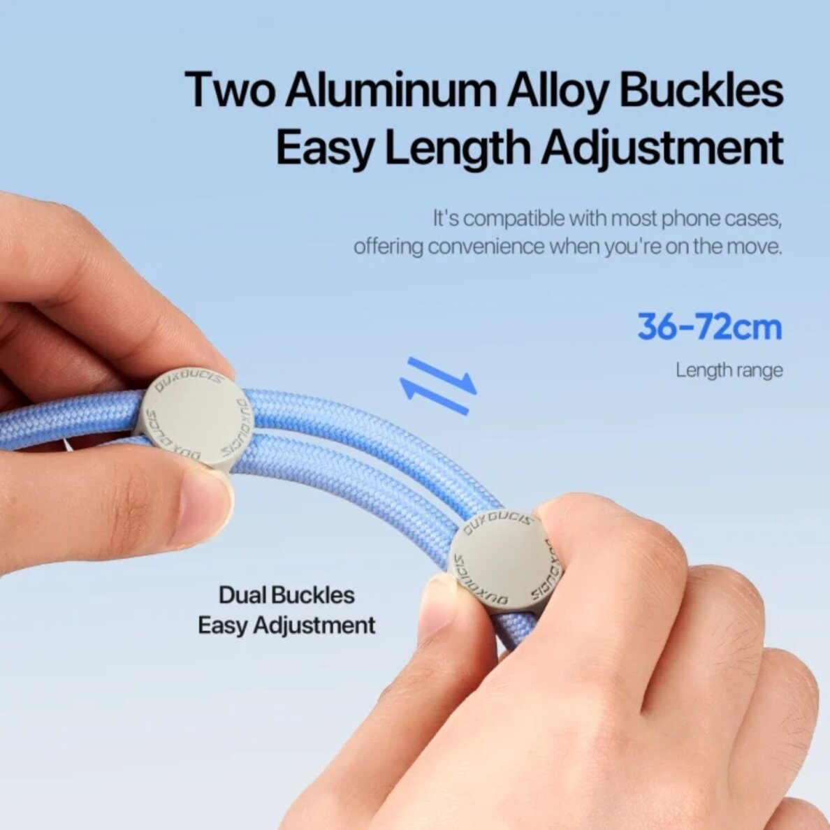 Virvutė mobiliam telefonui light blue DUX DUCIS Plaz Series 1