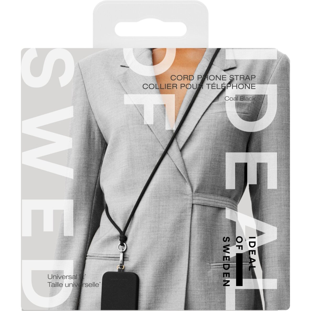 Virvutė telefonui iDeal Of Sweden Cord Strap Coal Black Gold 5