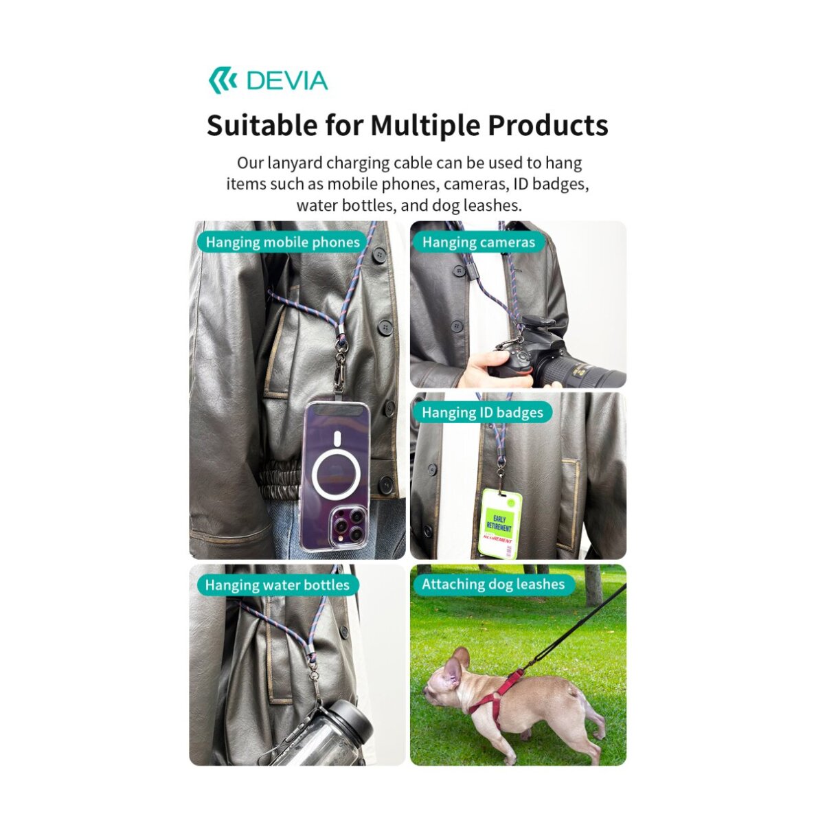 Virvutė telefonui - laidas black TYPE-C 60W Devia Cable Pro5 1.6m 7 Virvutė telefonui - laidas black TYPE-C 60W Devia Cable Pro5 1.6m 7