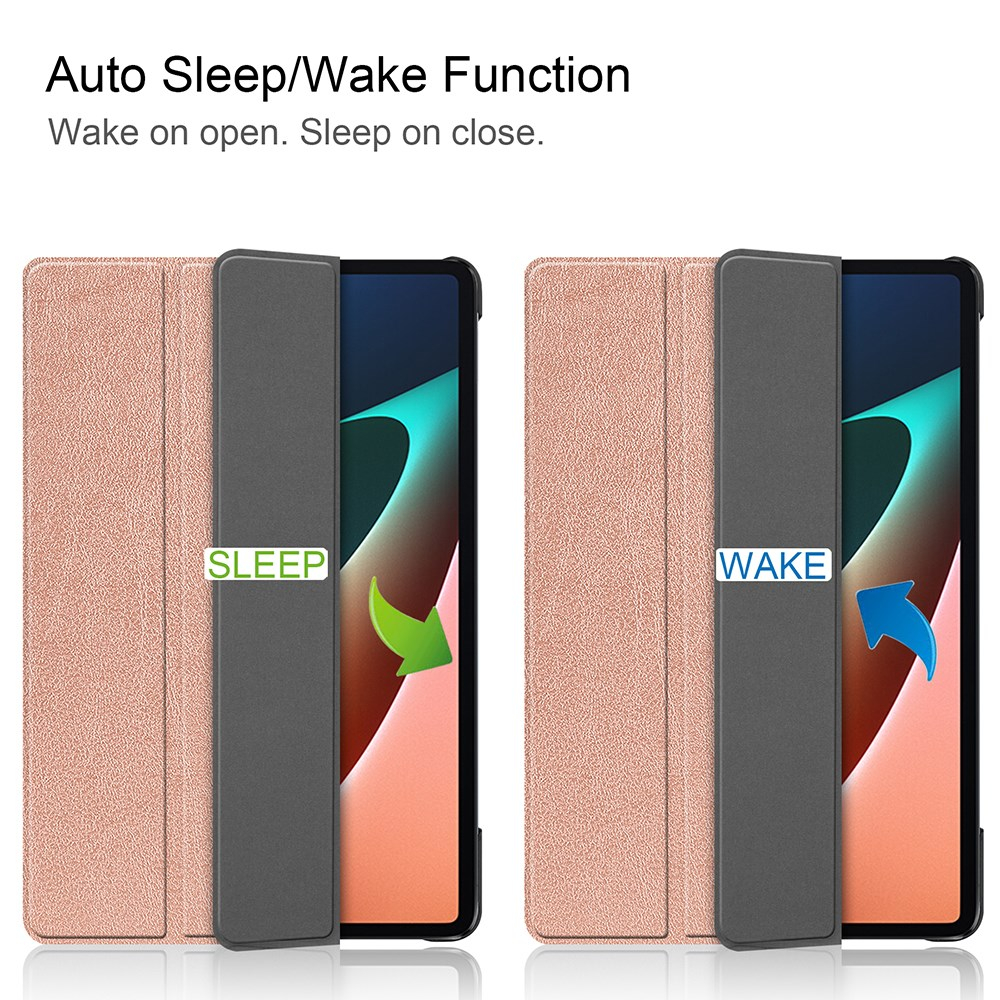Xiaomi Pad 5/ Pad 5 PRO 11" rausvas TRIFOLD dėklas 1