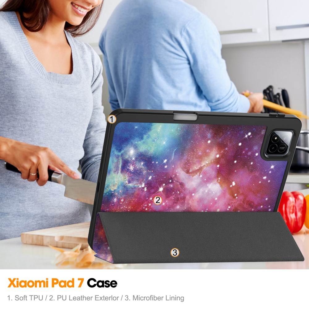Xiaomi Pad 7 / 7 PRO S PEN TRIFOLD dėklas Galaxy 6