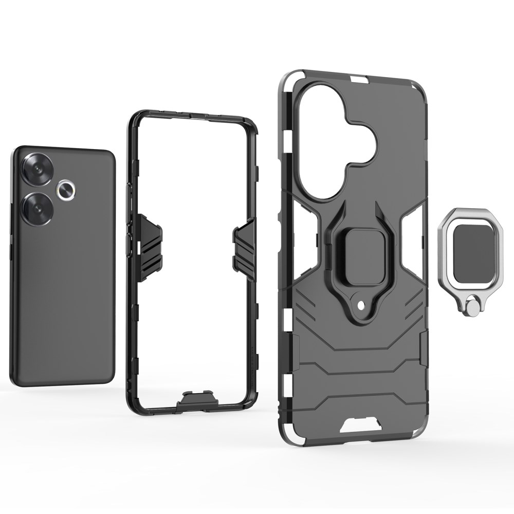 Xiaomi Poco F6 5G black RING ARMOR nugarėlė 3