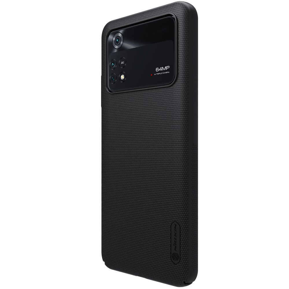 XIAOMI POCO M4 PRO juoda NILLKIN SUPER FROSTED nugarėlė 11
