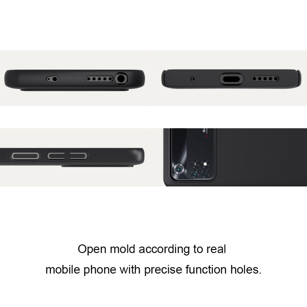 XIAOMI POCO M4 PRO juoda NILLKIN SUPER FROSTED nugarėlė 7