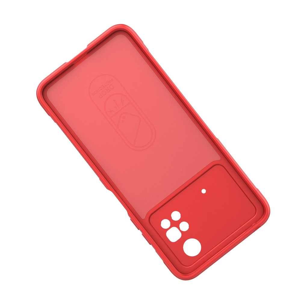 XIAOMI POCO M4 PRO raudona Tracy Anti-slip Rugged nugarėlė 6