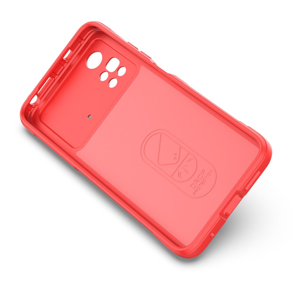 XIAOMI POCO M4 PRO raudona Tracy Anti-slip Rugged nugarėlė 7