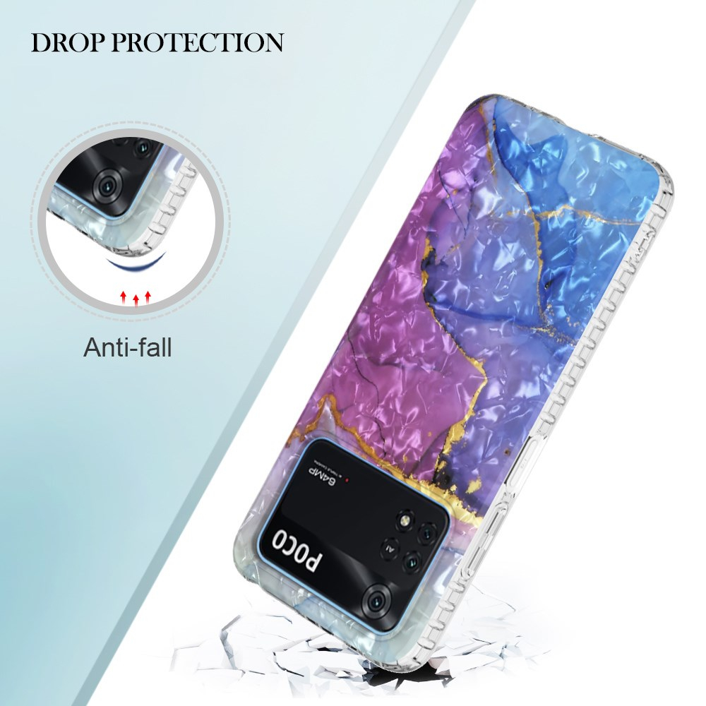XIAOMI POCO M4 PRO Tracy IMD IML nugarėlė Blue&Purple Marble13 2