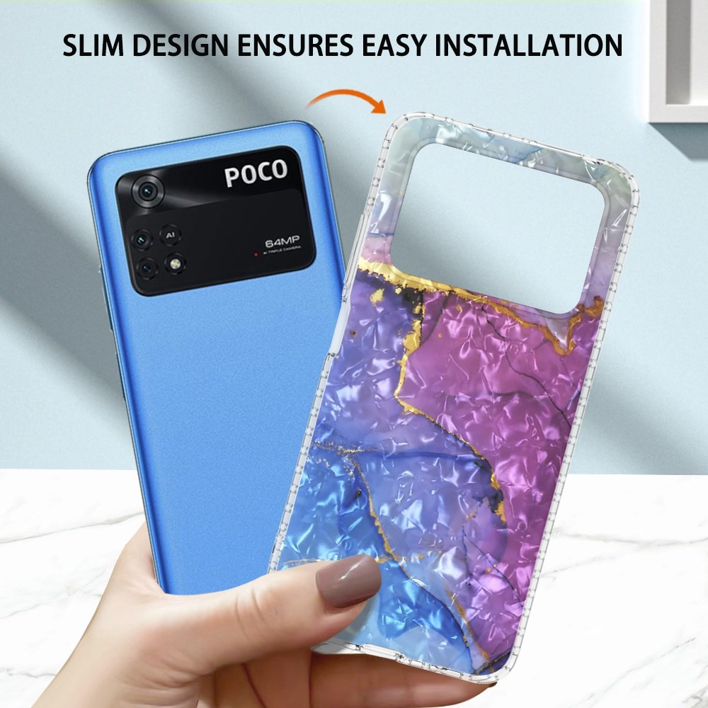 XIAOMI POCO M4 PRO Tracy IMD IML nugarėlė Blue&Purple Marble13 3
