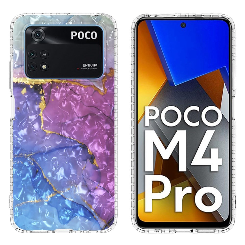 XIAOMI POCO M4 PRO Tracy IMD IML nugarėlė Blue&Purple Marble13