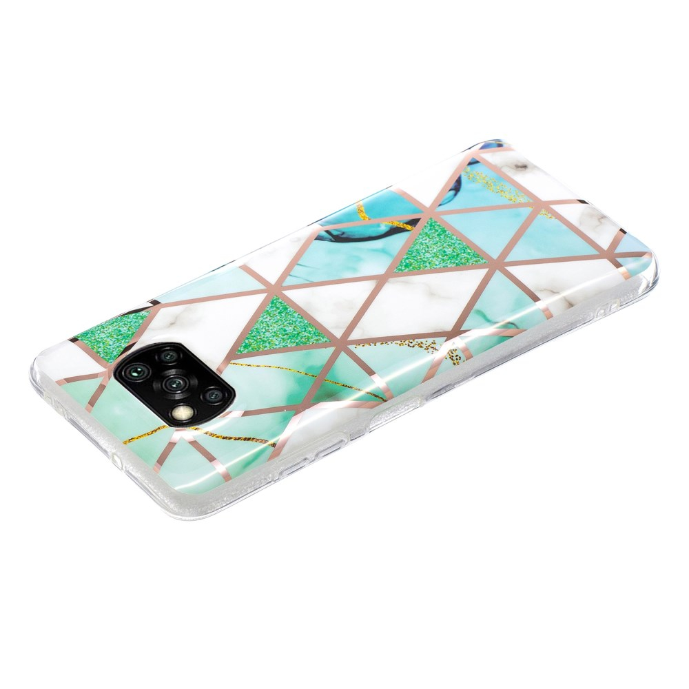 Xiaomi POCO X3 NFC/X3 PRO Tracy nugarėlė Geometric green marble 2